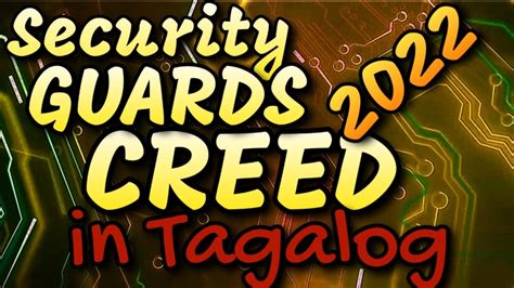 security creed tagalog|Security guard creed english & tagalog .